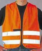 Warnweste, leuchtorange, PVC