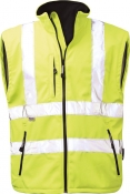 ELYSEE Softshell-Warnschutzjacke mit Abnehmbaren Ärmeln, leuchtgelb 