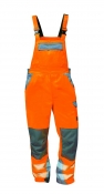 ELYSEE Warnschutz-Latzhose leuchtorange/grau