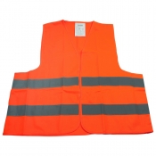 Warnweste, leuchtorange, Polyester
