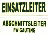 Reflex-Brustschild 13x5cm, Wunschtext für DÖNGES Kennzeichnungswesten