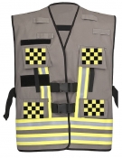 Kennzeichnungsweste Mischgewebe grau zur Kennzeichnung von Flugbetriebspersonal