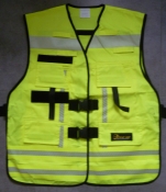 Funktionsweste Mischgewebe mit segmentierten Reflexstreifen