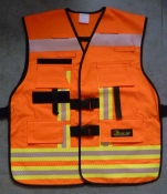 Funktionsweste Mischgewebe mit segmentierten Reflexstreifen