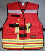 Funktionsweste Mischgewebe mit segmentierten Reflexstreifen