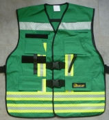 Funktionsweste Mischgewebe mit segmentierten Reflexstreifen