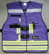 Funktionsweste Mischgewebe mit segmentierten Reflexstreifen