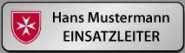 Metall-Namenschild mit Magnet