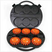 POWERFLARE Koffer mit 6 LED-Akku-Warnleuchten