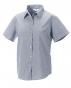 RUSSEL Oxford-Bluse, kurzarm