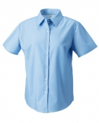 RUSSEL Oxford-Bluse, kurzarm