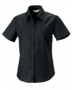 RUSSEL Oxford-Bluse, kurzarm