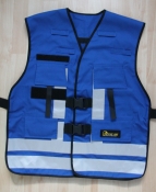 Funktionsweste Mischgewebe Reflexstreifen silber