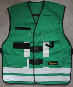 Funktionsweste Mischgewebe Reflexstreifen silber