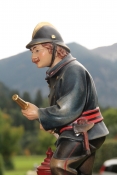 Holzfigur Feuerwehrmann, gefasst