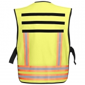 Kennzeichnungsweste Mischgewebe leuchtgelb, 3M orange-silber-orange