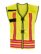 WATEX Funktionskennzeichnungsweste Mischgewebe leuchtgelb, rot/silber/rot