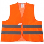 Warnweste, leuchtorange, Aufdruck 