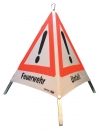 D?NGES Faltsignal 70cm "FEUERWEHR/ÖLUNFALL/UNFALL" retroreflektierend