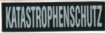 Rückenschild "KATASTROPHENSCHUTZ" dunkelblau, Schrift silber reflektierend