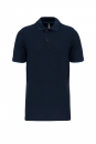 KARIBAN WK Polohemd mit farbigen Paspeln, navy/hellblau