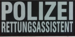 Rückenschild "POLIZEI" mit Zusatztext, 20x9cm