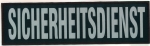 Rückenschild "SICHERHEITSDIENST"