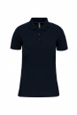 KARIBAN WK Damen-Polohemd mit farbigen Paspeln, navy/hellblau