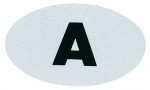 Kennzeichnung für ATS-Geräteträger, schwarzes A, ovaler Grund
